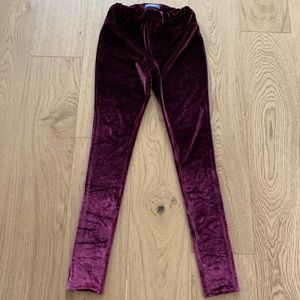 Girls Velvet Leggings